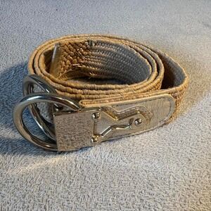 Vintage Michael Kors Tan and gold belt